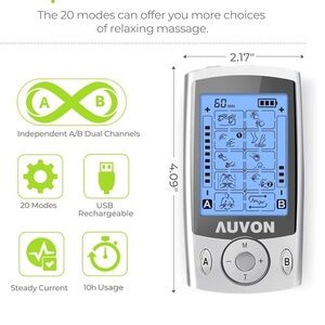 AUVON DUAL CHANNEL TENS MASSAGER